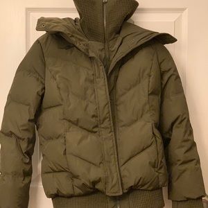 Olive Green Puffy Coat Size XS